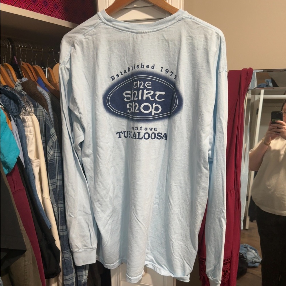 The Shirt Shop Tuscaloosa Light Blue Comfort Colors Long Sleeve Tee Shirt